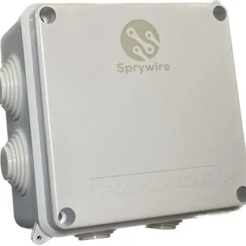 CAJA PLASTICA DE REGISTRO 100X100X70MM, IP65, MARCA SPRYWIRE