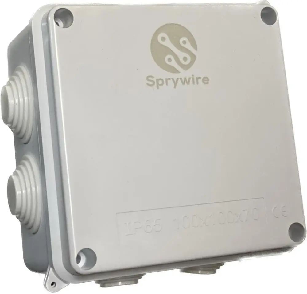 CAJA PLASTICA DE REGISTRO 100X100X70MM, IP65, MARCA SPRYWIRE