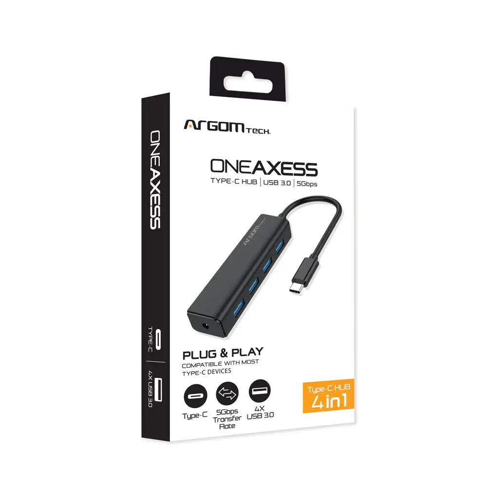 HUB ONE AXESS 4 PUERTOS TIPO C 3.0
