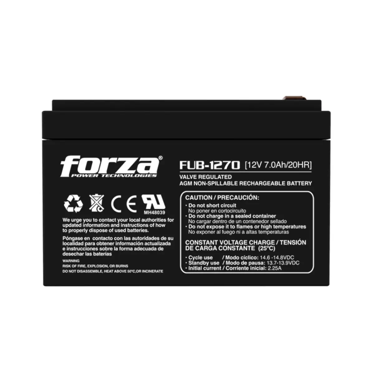 BATERIA FORZA FUB-1270 12 V 7.0 AH