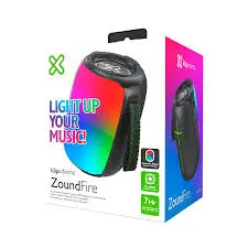 BOCINA LED FLAME KBS-250BK KLIP XTREME BLUETOOTH 5.0 POTENCIA DE 12 WATTS RMS RGB COLOR NEGRO IPX6,