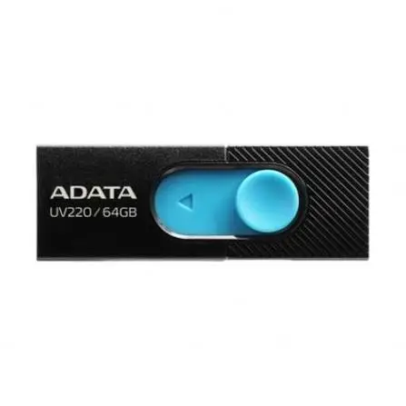 MEMORIA USB 2.0 64GB NEGRO CON AZUL ADATA