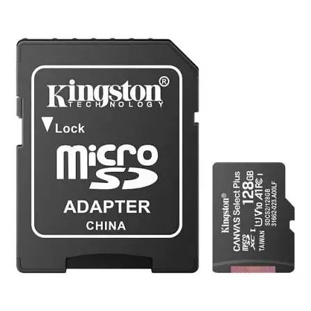 MICRO SD 128 GB Y ADAPTADOR KINGSTON