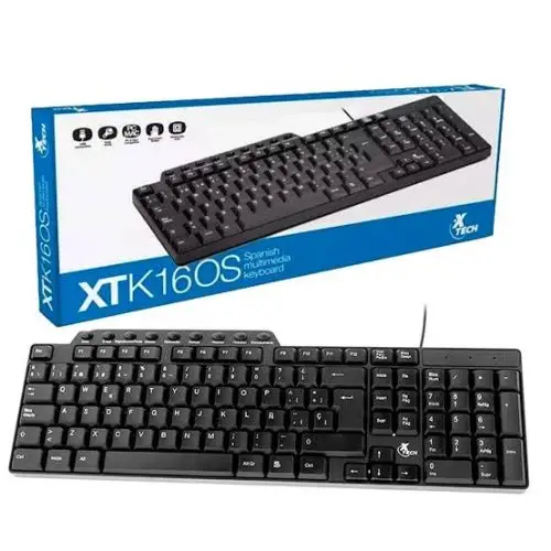 TECLADO MULTIMEDIA EN ESPAÑOL XTK160S XTECH