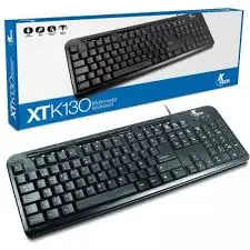 TECLADO XTECH USB SPA XTK-160S BLACK