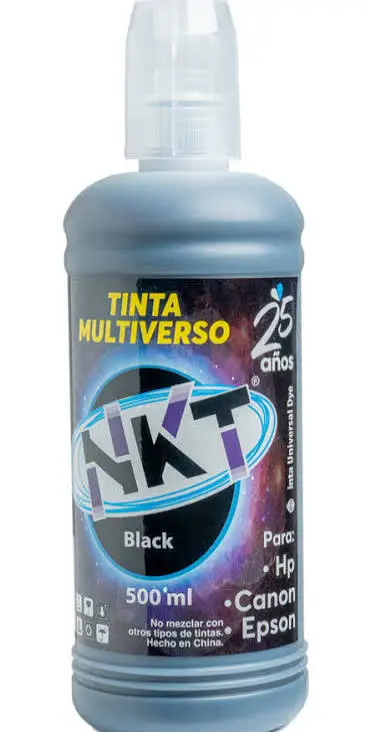 TINTA DYE NKT MEDIO LITRO 500ML NEGRO UNIVERSAL