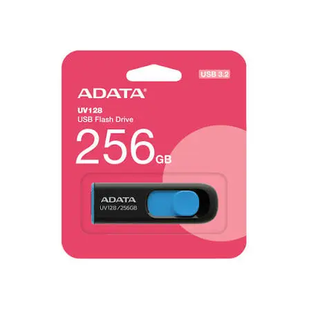 ADATA AUV128-256G-RBE USB 3.0 256GB NEGRA CON CELESTE