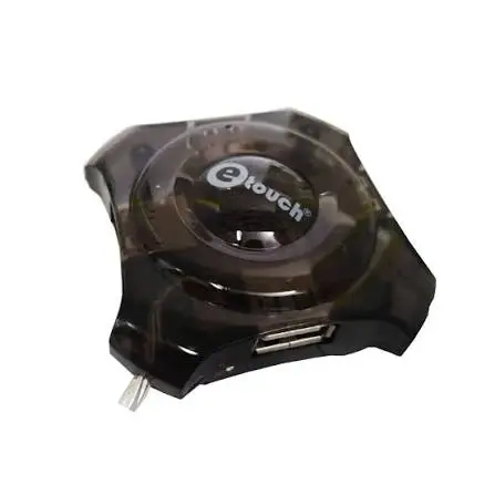 HUB USB 2.0 4 PUERTOS NEGRO TIPO OCTAGONO ETOUCH