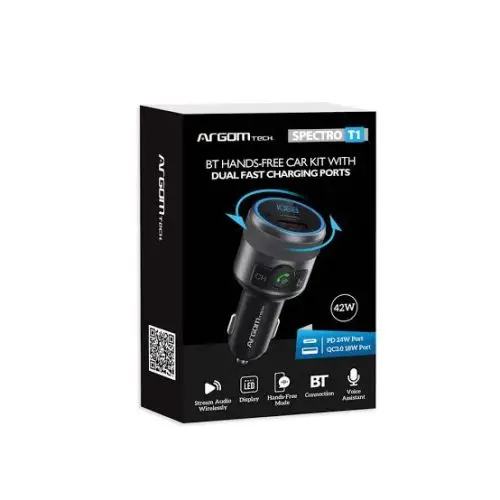 KIT MANOS LIBRES ARGOM CAR SPECTRO T1 WITH QUICK CHARGER