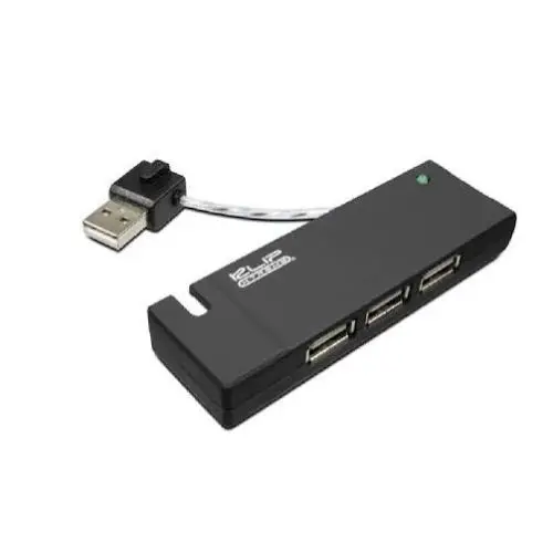 KLIPX BLACK 4 PORT PORTABLE USB HUB 2.0 KUH-400B
