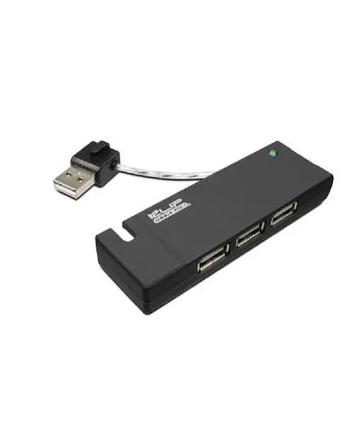 KLIPX BLACK 4 PORT PORTABLE USB HUB 2.0 KUH-400B