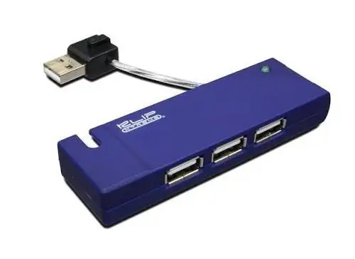 KLIPX BLUE 4 PORT PORTABLE USB HUB 2.0 KUH-400A