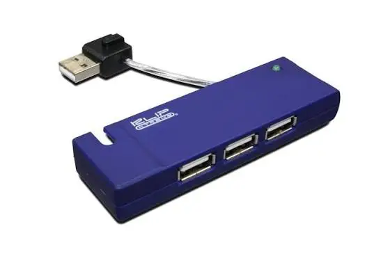 KLIPX BLUE 4 PORT PORTABLE USB HUB 2.0 KUH-400A