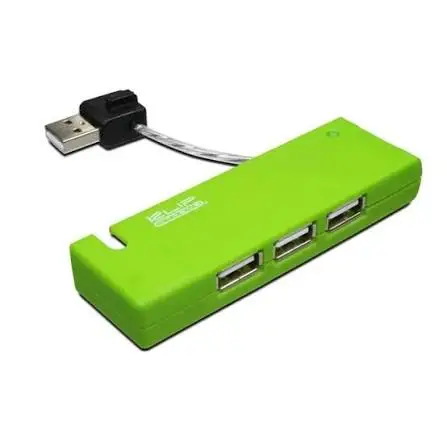 KLIPX GREEN 4 PORT PORTABLE USB HUB 2.0 KUH-400G