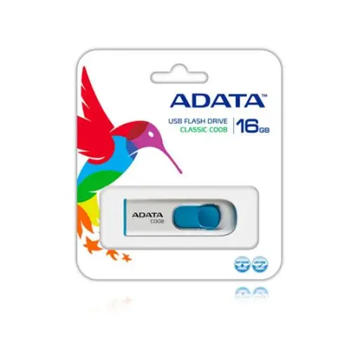 MEMORIA USB 16GB 2.0 AZUL RETRACTIL ADATA