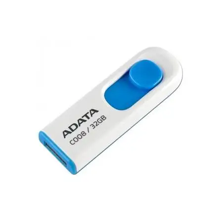 MEMORIA USB 2.0 32 GB BLANCA CON AZUL PLASTICA ADATA